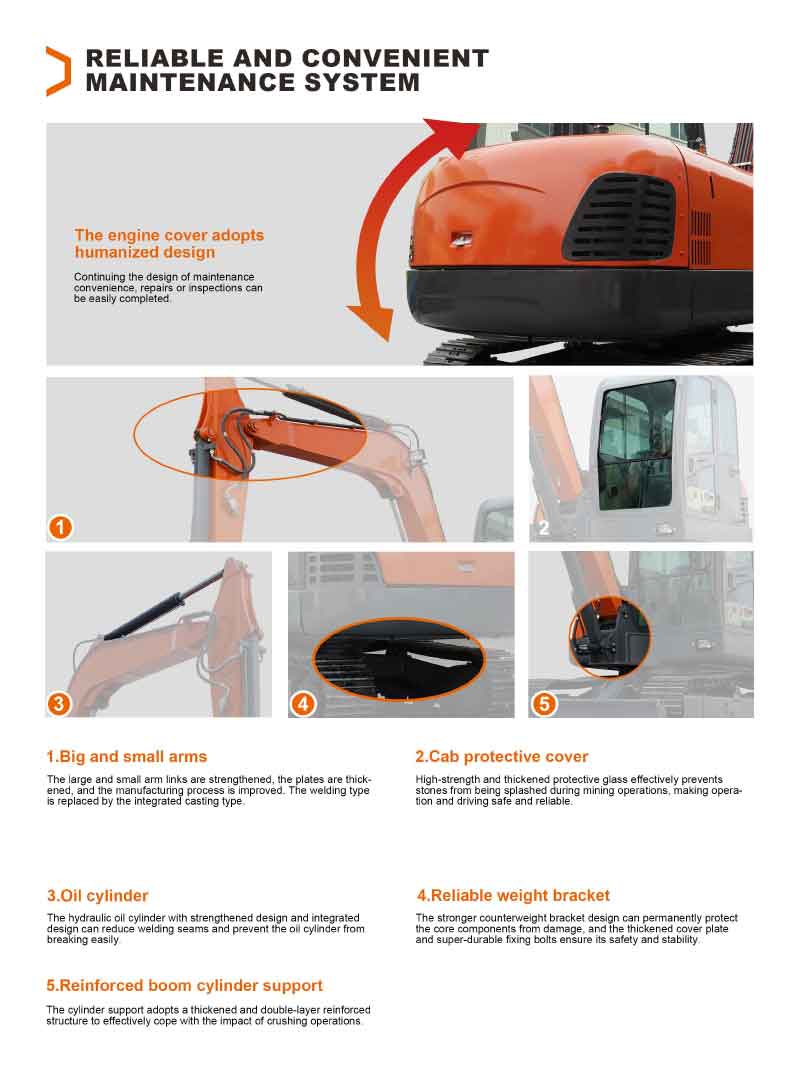 Excavadora de 6 toneladas Excavadora de 6 toneladas